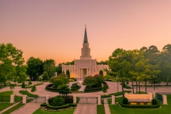 Houston Texas Temple Golden Sunset