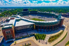 Lambeau Aerial Partly Cloudy Summer Skies