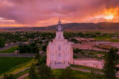 Manti Stunning Aerial Sunset