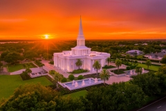 Orlando Florida Temple Fiery Sunset