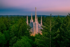 Portland Oregon Temple at Dusk