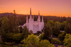 Portland Oregon Temple Golden Sunrise