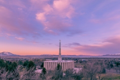 Provo at Dawn Overlooking Utah Valley