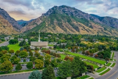 Provo Aerial Golden Hour Overlooking Rock Canyon