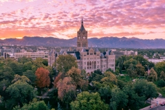 Salt Lake City and County Building Fall Colors Sunrise