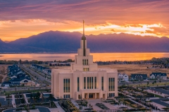 Saratoga Springs Aerial Stunning Sunset