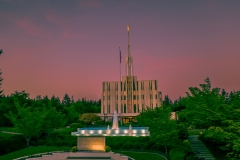 Seattle Temple at Dusk