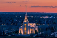 Twin Falls Aerial Spring Sunset