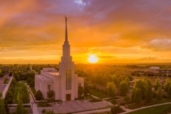 Twin Falls Aerial Summer Fiery Sunset