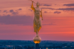 Twin Falls Angel Moroni Sunset