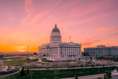 Utah Capitol Wavy Sunset