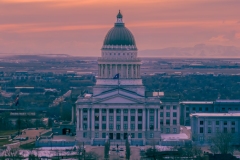 Utah Capitol Wintry Sunset