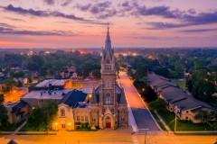 Zion Lutheran Aerial Sunrsie